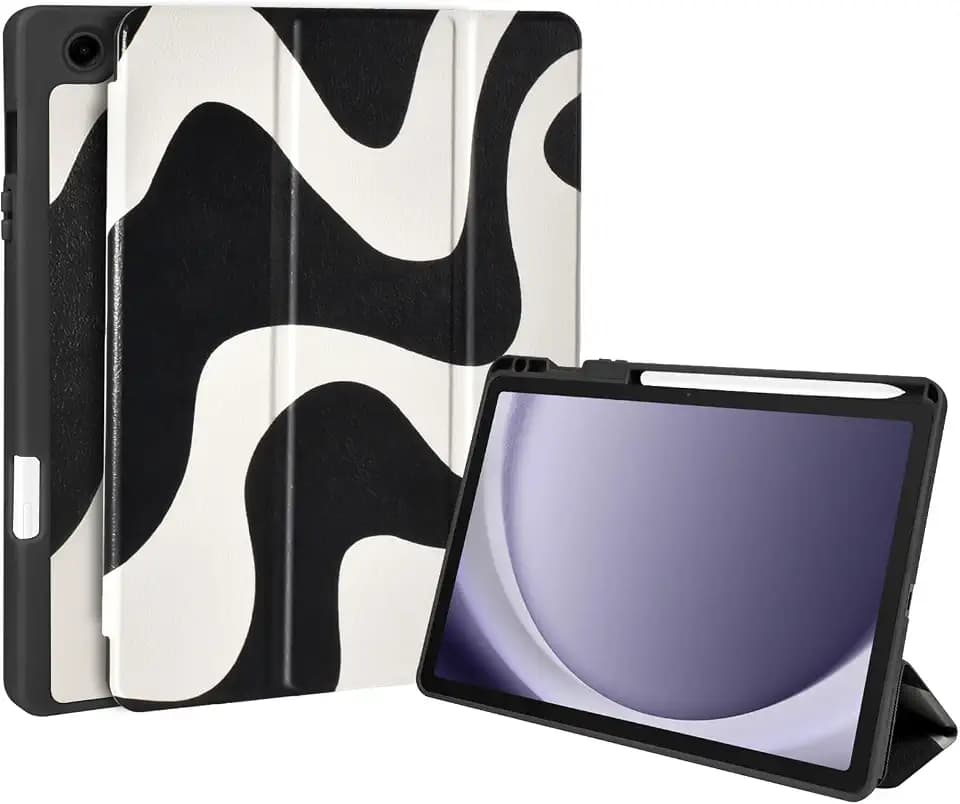 Hülle Kompatibel mit Samsung Galaxy Tab A9 Plus, Tab A9+ Hülle 27.9 cm (11 Zoll) 2023 mit iPad-Stifthalter und Trifold Ständer, Zebra Stripes Muste Schutzhüllen - Zebra