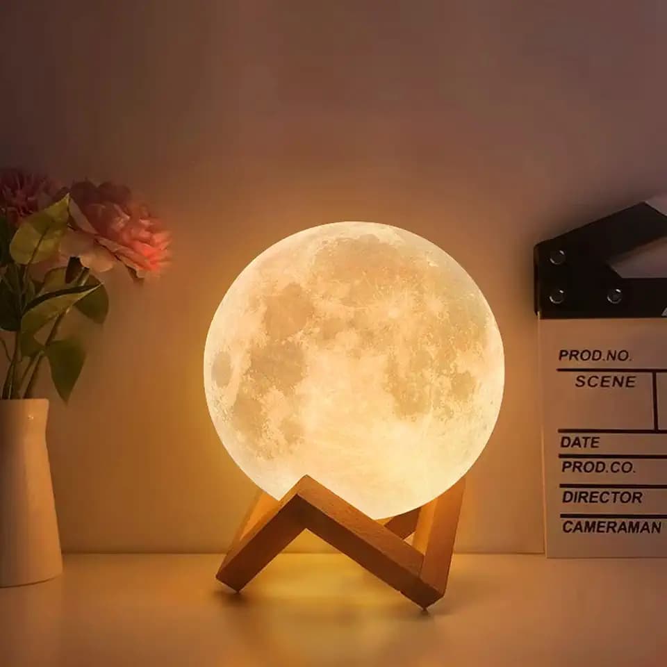 CPROSP Mond Lampe 3d Druck, Mondlampe Kugel 20 cm, Moonlight Lampe