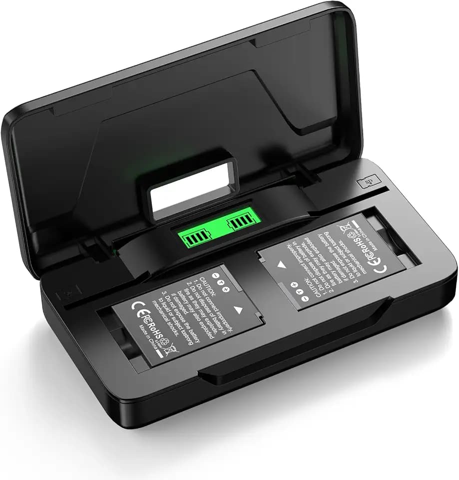 FirstPower EN-EL12 Battery 2X 1500mAh and Dual Charger for Nikon COOLPIX