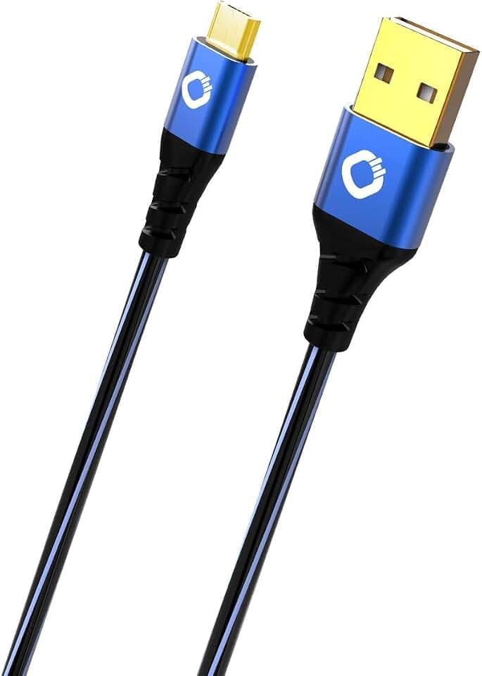 Oehlbach USB Plus Micro - USB-Kabel für Android - USB Typ A 2.0 zu MicroB - PVC-Mantel - OFC, blau/schwarz - 50cm