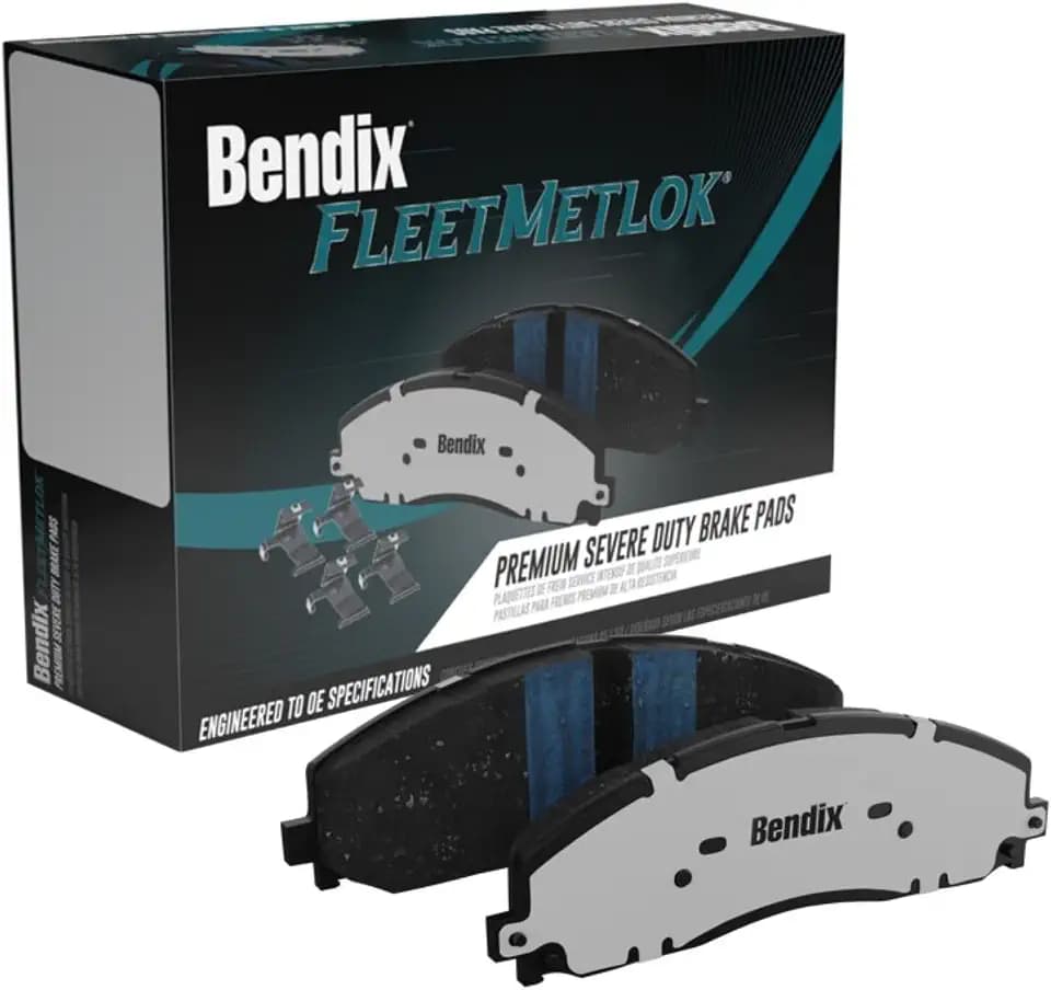 Bendix Fleet Metlok MKD2225FM Semi-Metallic Rear Brake Pads for Ram 2500 2023-2019, 3500 2023-2019, 4000 2020-2019