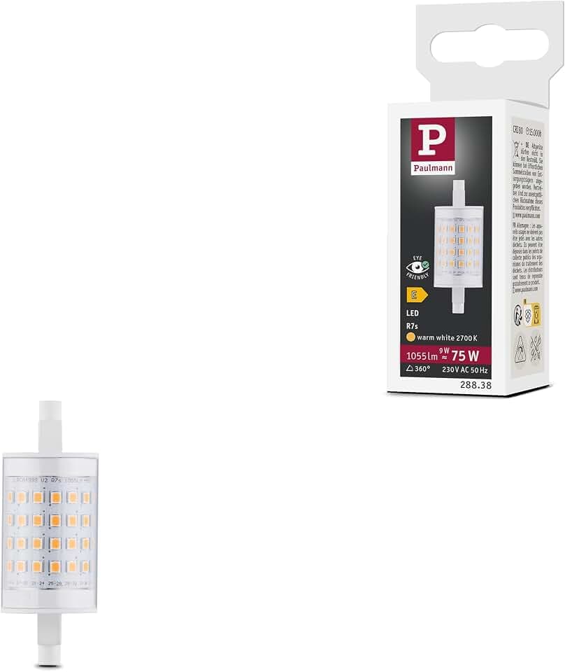 Paulmann 28838 LED Lampe Stab R7s 230V 1055lm 9W 2700K Klar Lampen Leuchtmittel