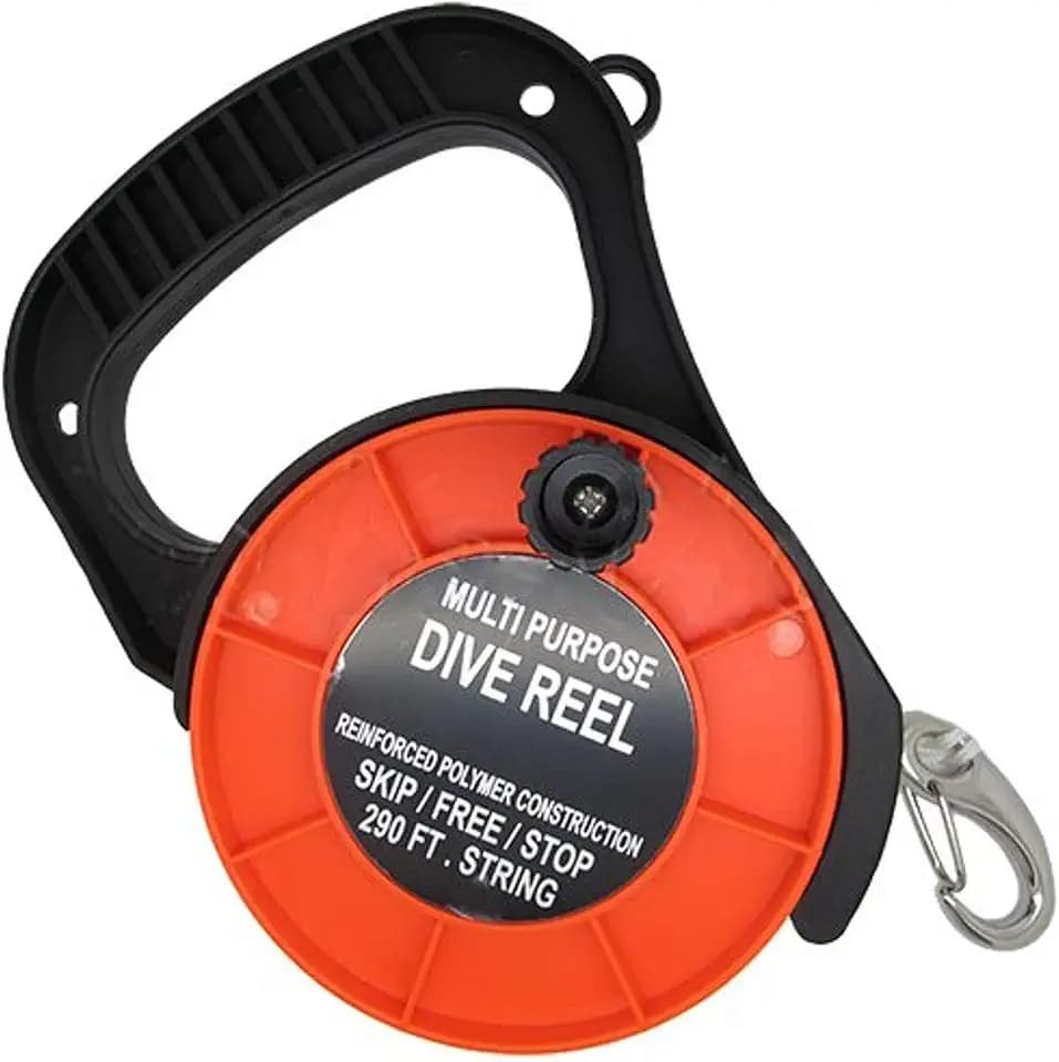 Scuba Choice Scuba Diving Multi Purpose Dive Reel, 290', Orange