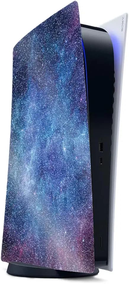 MightySkins Glossy Glitter Gaming Skin for PS5 / PlayStation 5 Digital Edition - Nebula | Durable High-Gloss Glitter Finish | Easy to Apply and Change Style | Made in The USA