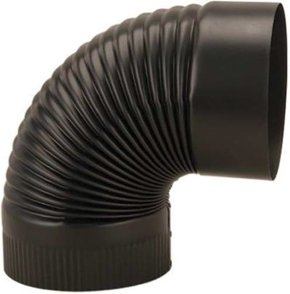IMPERIAL, Black UNITED STATES HDW BM0023 6" Corrugated Elbow, 1