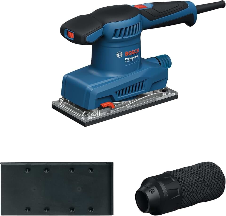 Bosch PRO kabelgebundener Schwingschleifer GSS 20-18 A (inkl. Staubbeutel, Schleifplatte)