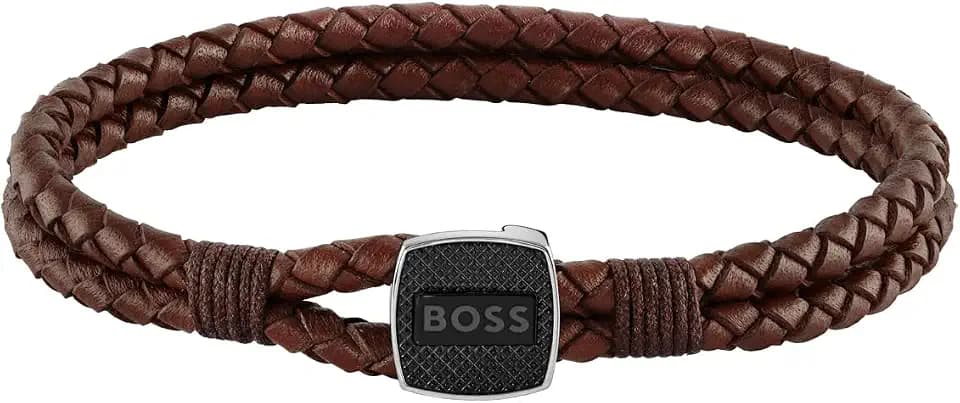 BOSS Jewelry armband für Herren Kollektion SEAL verfügbar aus Schwarz, Braun oder Blau