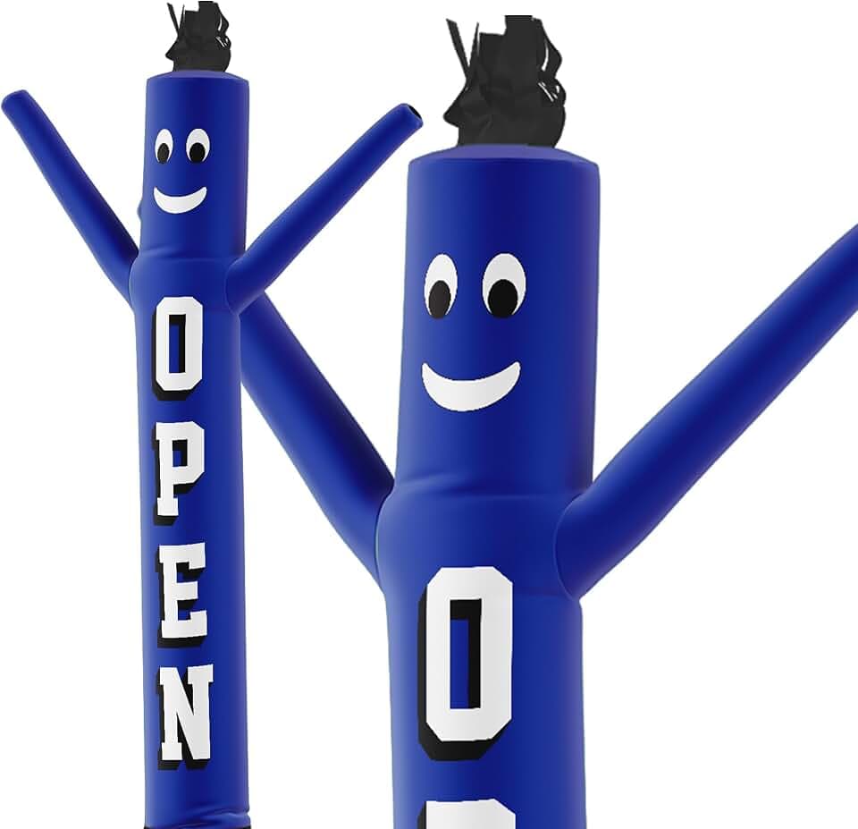 LookOurWay 7Ft Air Dancer Inflatable Tube Man, Open Blue