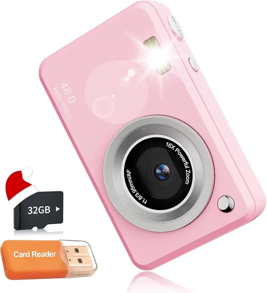 Digital Cameras FHD Camera for Kid Boys Girls Compact Digital Point and Shoot Camera with 16X Zoom Kids Camera for Kids