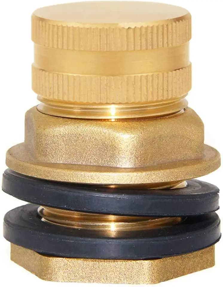 Joywayus Garden Hose Bulkhead Fitting with Plug 1/2" Female 3/4" GHT Male