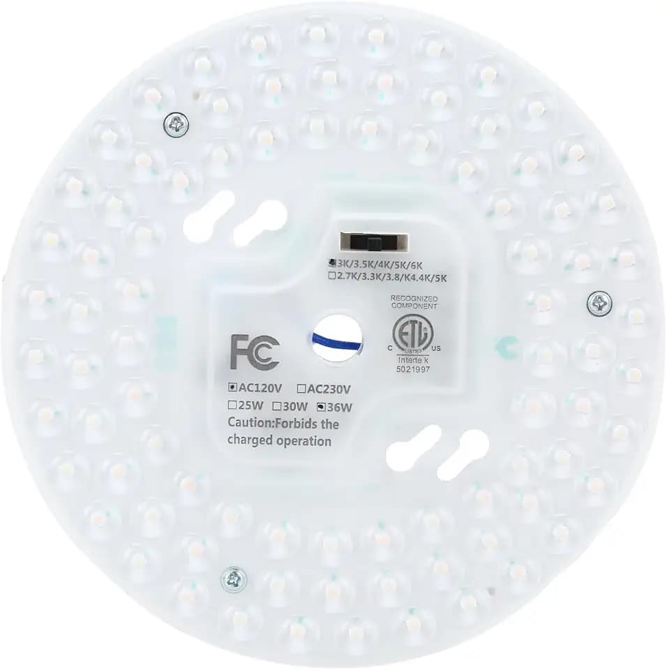 SATZOL 6.7" 36W LED Ceiling Light Replacement, 36W 4320LM 5CCT Color Tunable Ceiling Light LED Retrofit Kit, Dimmable LED Replacement Kit for 13" Flush Mount Ceiling Light Fixture, ETL Listed