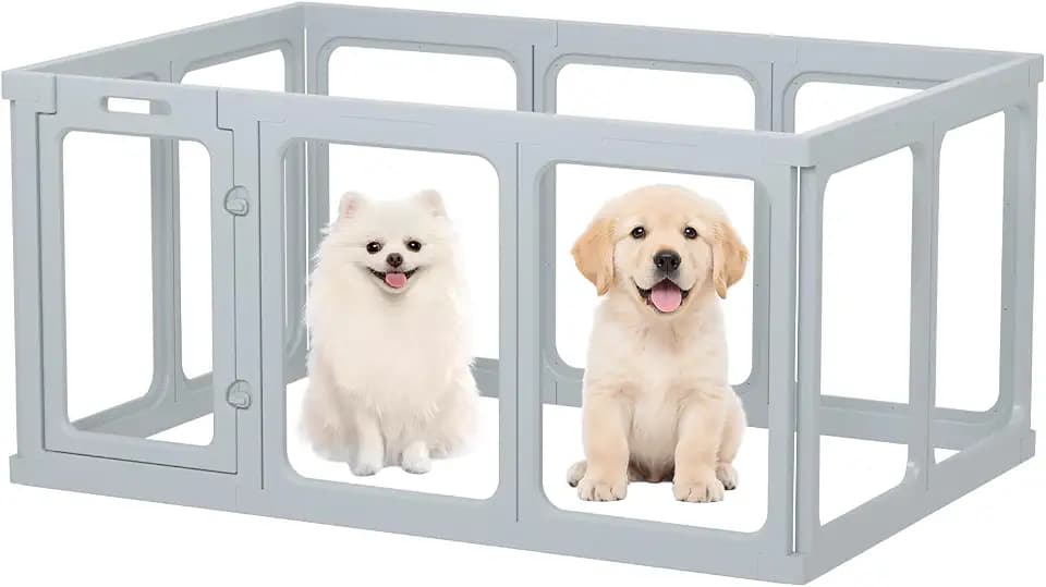 Gardner Pet Acryl Welpenauslauf, 60 cm, 10 Panels, Grau