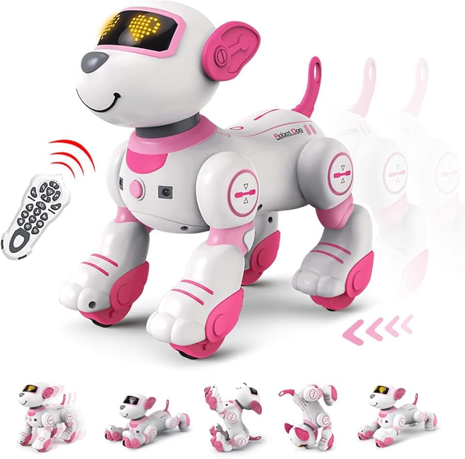 Remote Control Robot Dog Toys Interactive Realistic Puppy for Kids Age 3+