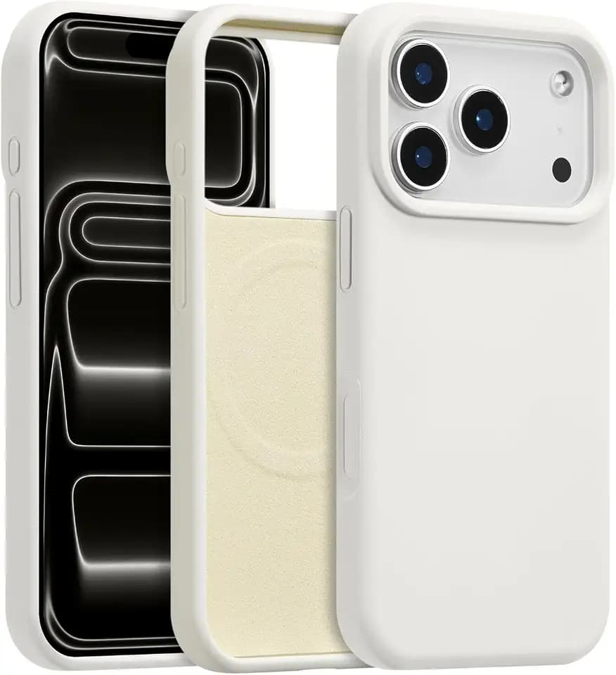 Silicone Case for iPhone 18 Pro Max/iPhone 17 Pro Max,White