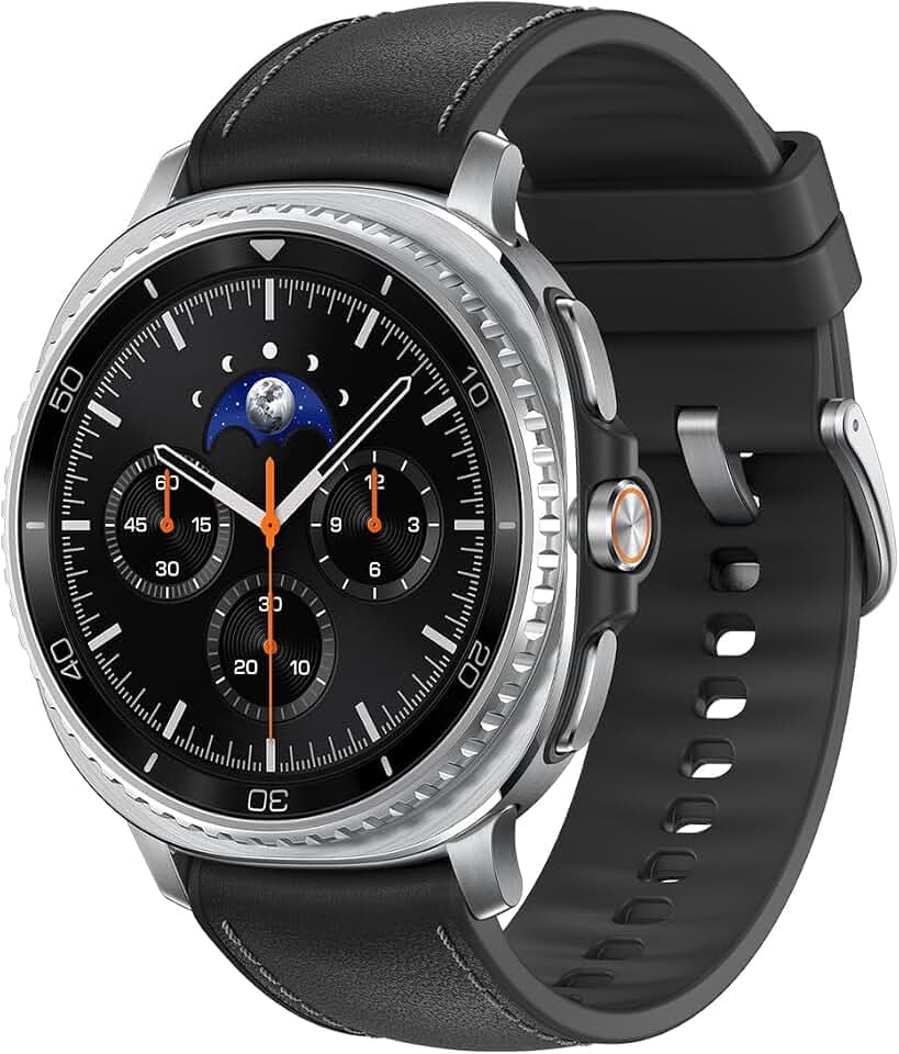 Samsung Galaxy Watch8 Classic Smartwatch, Fitness-Uhr und Fitness Tracker, Hybrid Band und Wearable Display, Drehbare Lünette, 64 GB Speicher, 46 mm, Bluetooth, Black, 3 Jahre Herstellergarantie