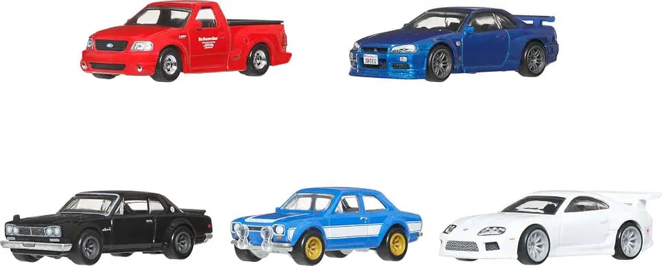 Hot Wheels Premium Fast & Furious Bundle of 5 Die-Cast Cars