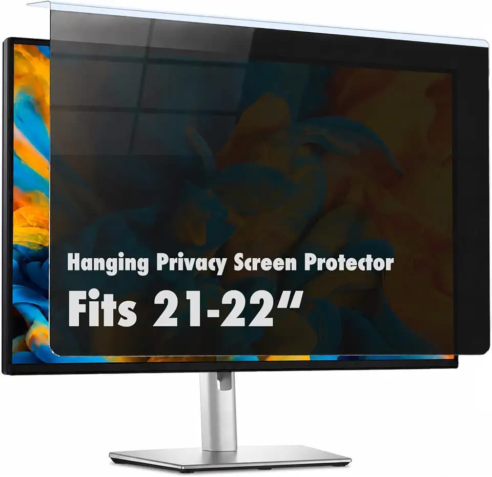 21.5/22 Inch Hanging Computer Privacy Screen Shield, Anti-Spy