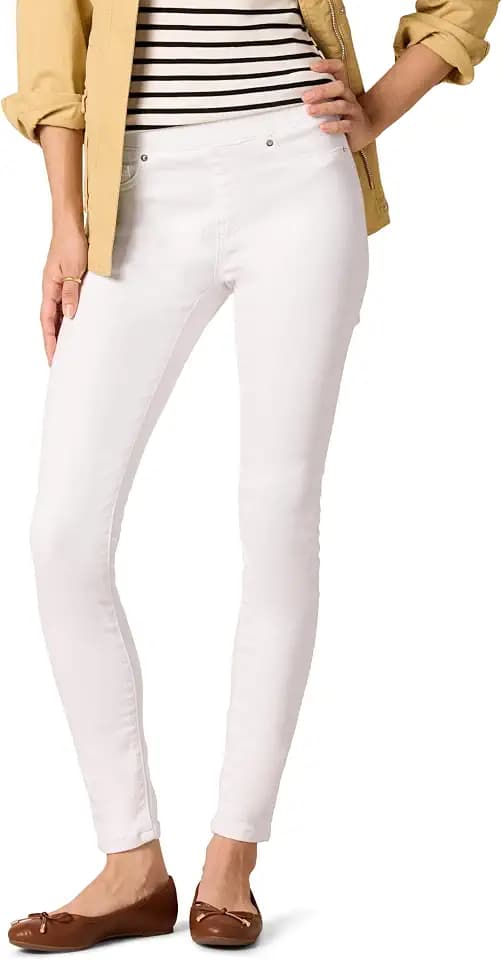 Amazon Essentials Women's Skinny Fit Mid-Rise Stretch Pull-On Jegging with Pockets
