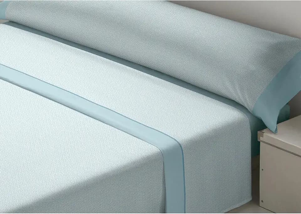 D'Or Bettwäsche-Set, Jasmin, Blau, für Bett mit 90 cm, Flanell