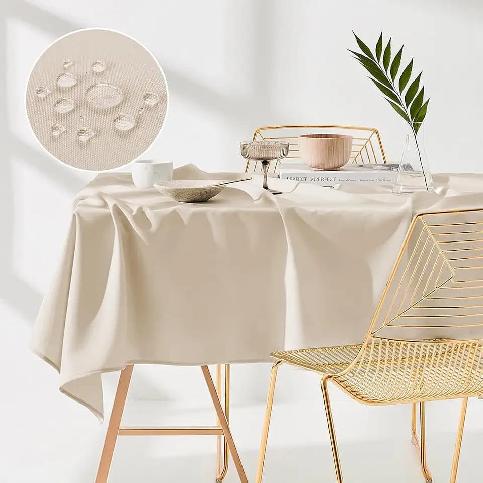ROOM99 Aura Tischdecke 140 x 260 cm Creme