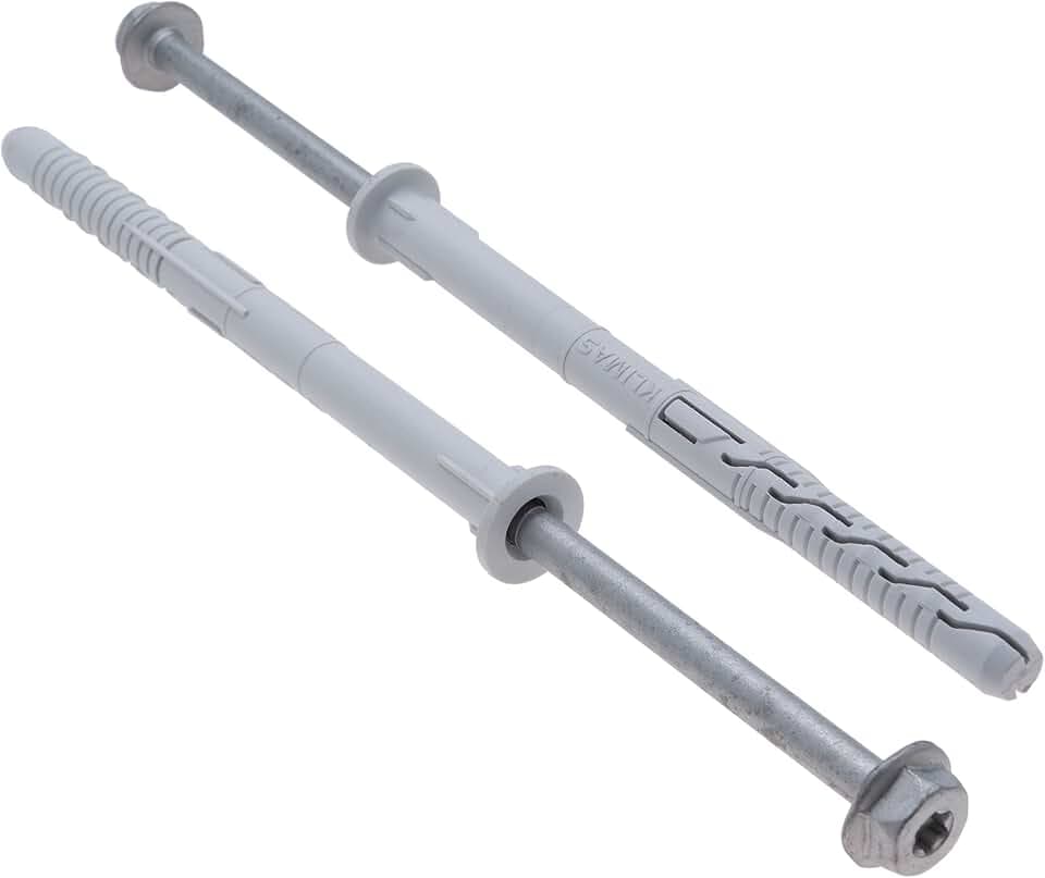 12x300 Hex Torx Schrauben & Dübel Fast-K Heavy Duty von Keple 20 Pack Wandmontage Schrauben Dübel Wanddübel mit Edelstahl Betonschrauben Wandanker Schraube & Wanddübel Set Ziegelstein Wandmontage