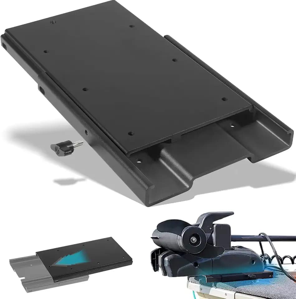 Replacement for Minn Kota 1854035 MKA-16-03 Trolling Motor Quick Release Bracket Compatible with Ulterra, Terrova, PowerDrive, PowerDrive V2, PowerDrive Pontoon and Deckhand 40, Black Aluminum