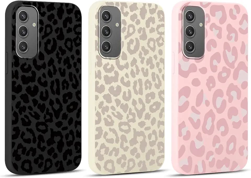 Yoedge 3 Stück Handyhülle für Samsung Galaxy S25 5G Hülle 6,7", Leopard Muster Design Frauen Mädchen Aesthetic Handyhülle Dünn Weich Schlanke Silikon Flexible Stoßfest Schutzhülle für Samsung S25 5G