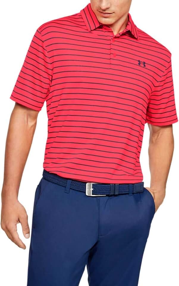 Under Armour Herren Atmungsaktives Sportshirt, Komfortables Und Kurzärmliges Funktionsshirt Mit Loser Passform Playoff Polo 2.0 Polo, Rot, XL, 1327037-628