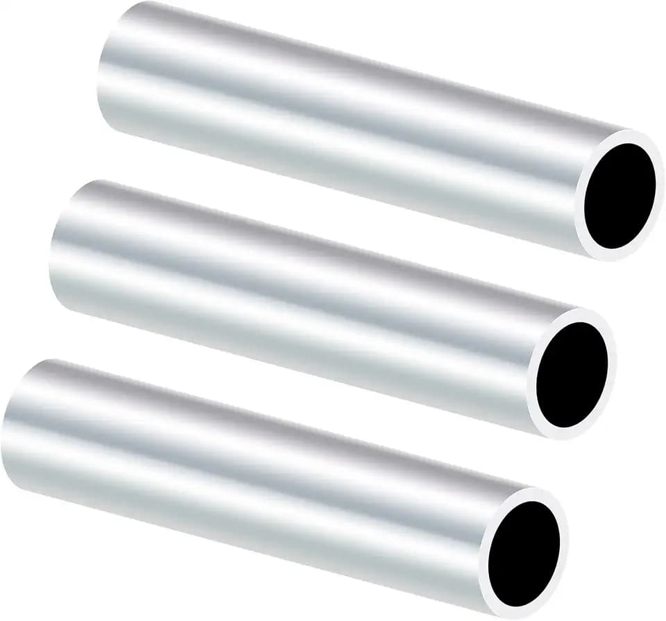6063 Aluminiumrohre, 20 mm Außendurchmesser, 16 mm Innendurchmesser, 150 mm Länge, nahtloses, gerades Aluminium-Rundrohr für Heimwerker-Modell, Industrie (3 Stück)