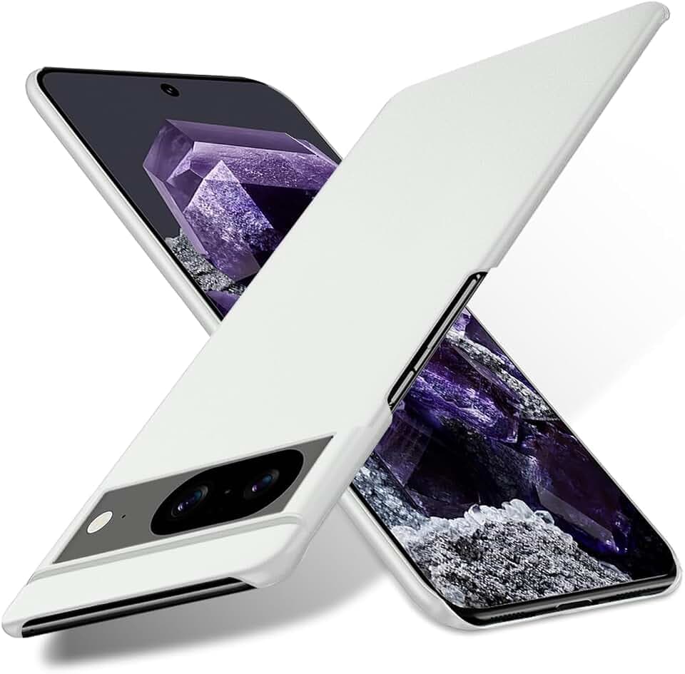 Bastmei für Google Pixel 8 Hülle, Ultraleicht Ultradünn Kratzfest rutschfest Kameraschutz Mattierte Textur Hart PC Handyhülle Hülle für Google Pixel 8 (Aschfarben)