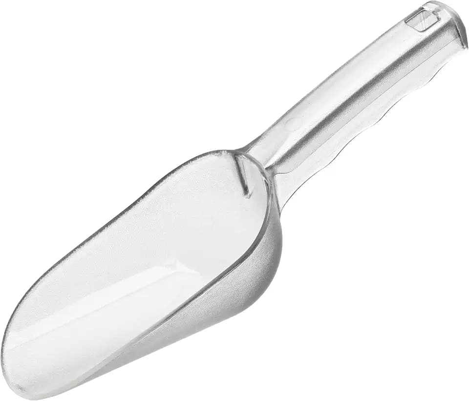 Plastic ice scoop for freezer,ice maker scoop,ice scoopers for ice bucket,Polycarbonate Utility Ice Scoop,7 Oz,Clear,Ergonomic Handle, Applicable to:Ice Maker,Ice Cream,Pets Food,Coffee Beans(1 pcs) S