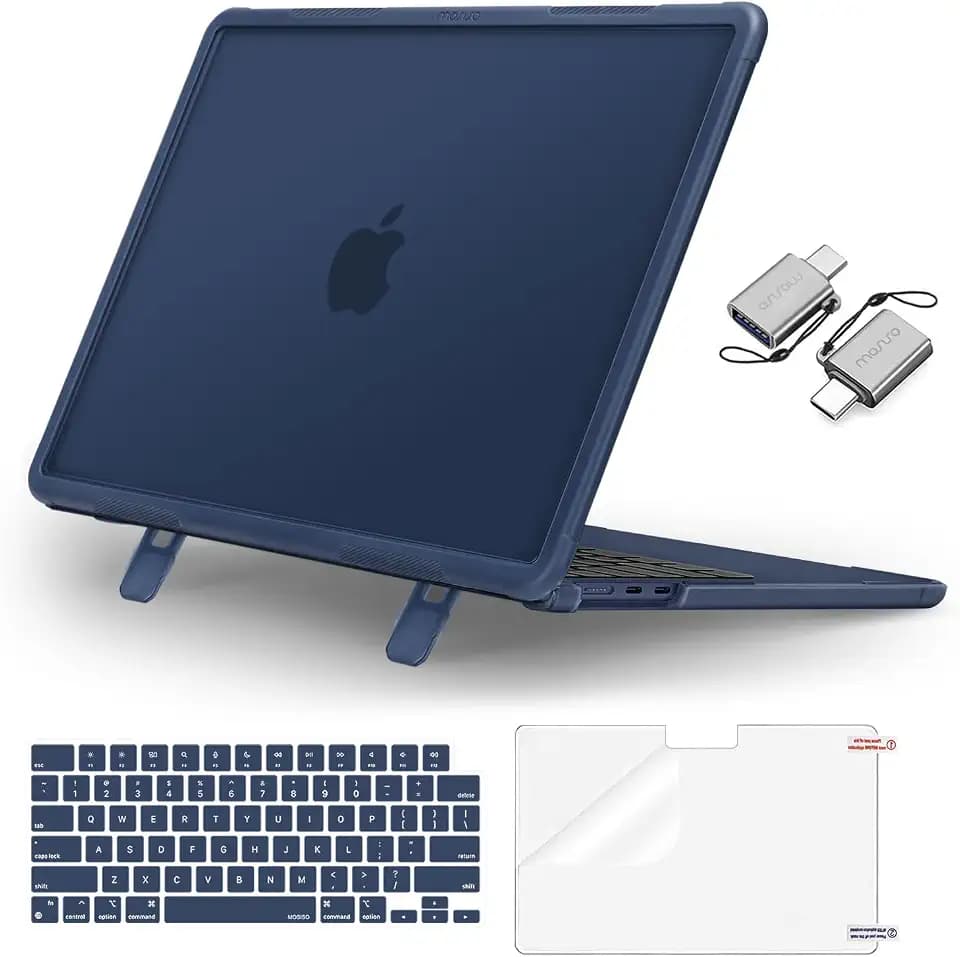 MOSISO Compatible with MacBook Air 13 inch Case M5 M4 M3 M2, Midnight