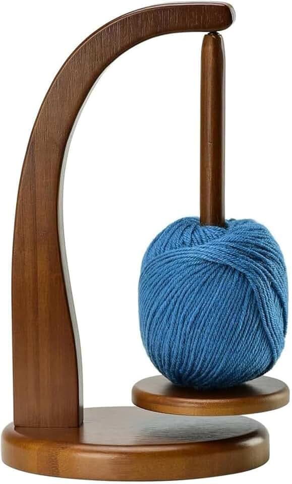 UMLIPOT Wollabwickler, Wollhaspel Rotierender Magnetischer Wollknäuelhalter,Yarn Winder Garnrollenhalter wollabwickler Holz Wollhalter wollwickler für Häkel- und Strickzubehör-Geschenke (Retro-Farbe)