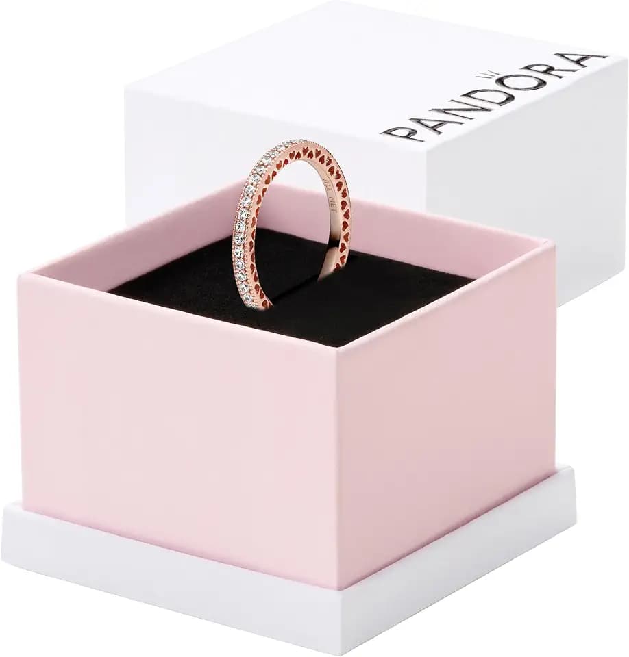 Pandora Hearts Of Pandora Ring, PANDORA Rose, Clear Cubic Zirconia, Size 7.5