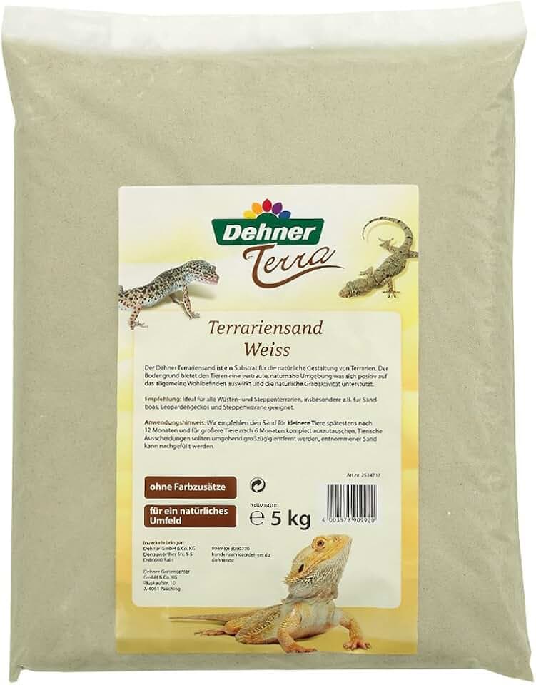 Dehner Terra Terrariensand, Körnung von 0.2 - 1 mm, 5 kg, weiß