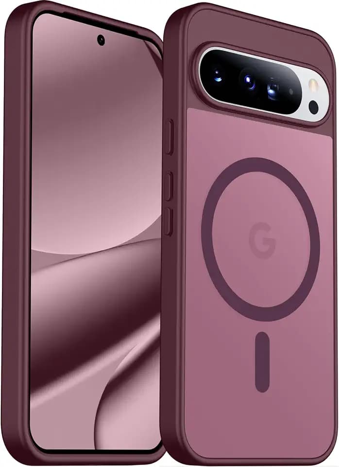 SPIDERCASE Magnetic for Google Pixel 10/Pixel 10 Pro Case, Wine Red