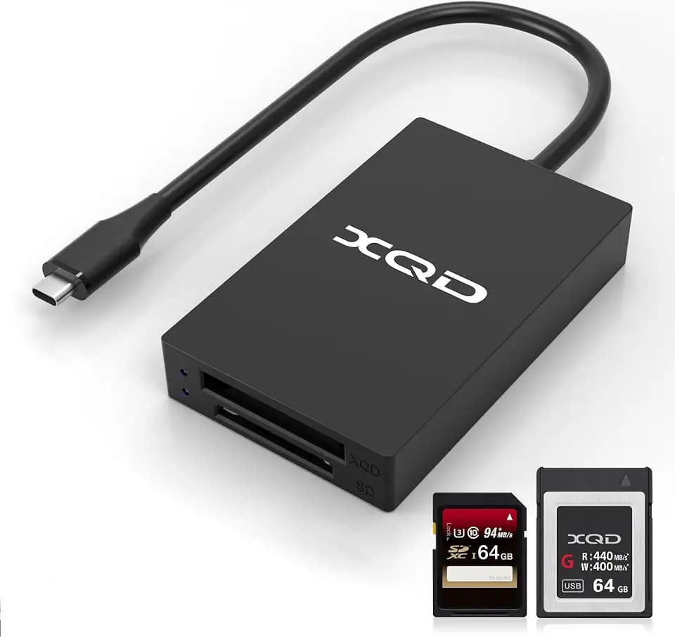 XQD Kartenleser USB C SD/XQD Kartenlesegerät - 5Gbit/s Super Speed ​​Unterstützt Sony G/M-Serie, Lexar 2933x/1400x USB Mark XQD-Karte, SD-Karte für Windows/Mac OS, Typ C XQD Speicherkarte