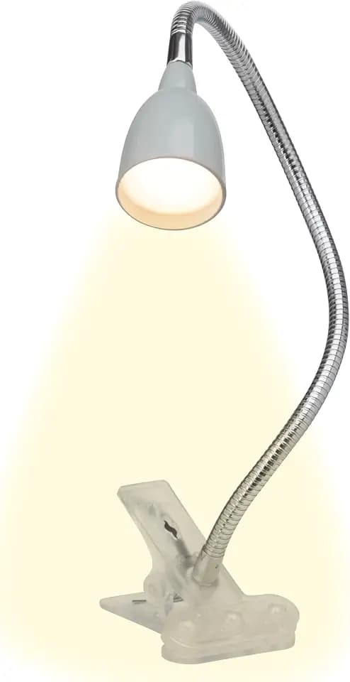 Brilliant Lampe Anthony Schreibtischlampe eisen/titan verstellbare Klemmlampe - LED Tischlampe - LED Klemmleuchte mit Kabel inkl. Leuchtmittel