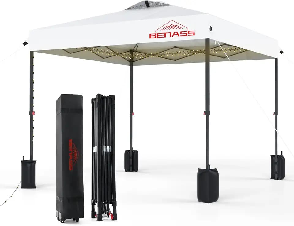 10x10 Pop Up Canopy Tent, White
