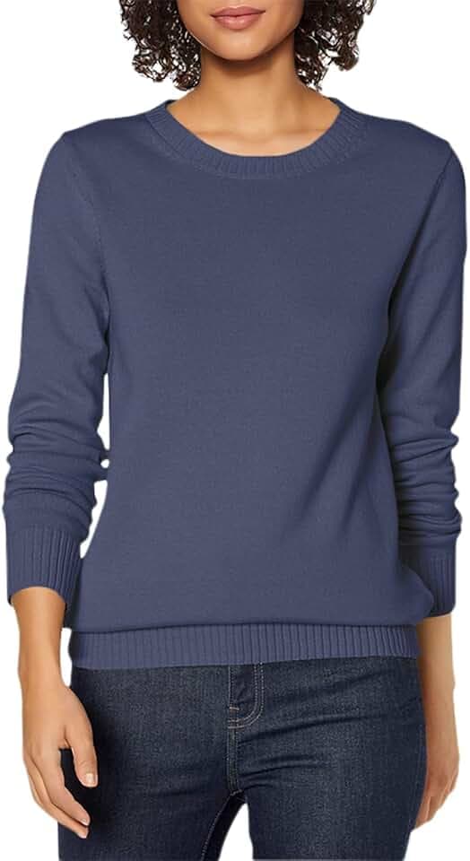 Amazon Essentials Damen Pullover Mit Rundhalsausschnitt Aus 100% Baumwolle (Erhältlich In Übergröße)