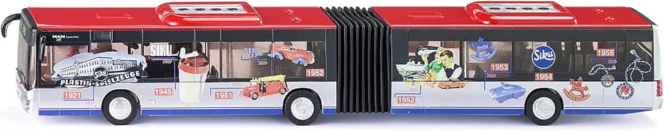 Siku 3739, Timeline Gelenkbus 100 Jahre Sieper, 1:50, Limitierte Auflage, Metall/Kunststoff, Multicolor, Bewegliches Knickgelenk