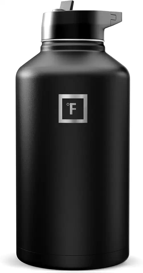 IRON °FLASK 64 oz Wide Mouth Water Bottle with Straw