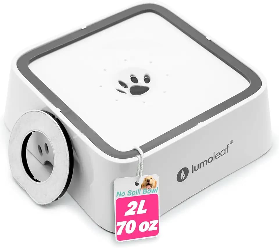 LumoLeaf Wassernapf für Hunde, 2L, Anti-Schwapp Fressnapf Hund Unterwegs mit Kohlefilter, Hundenapf Reise Trinknapf Wasserspender