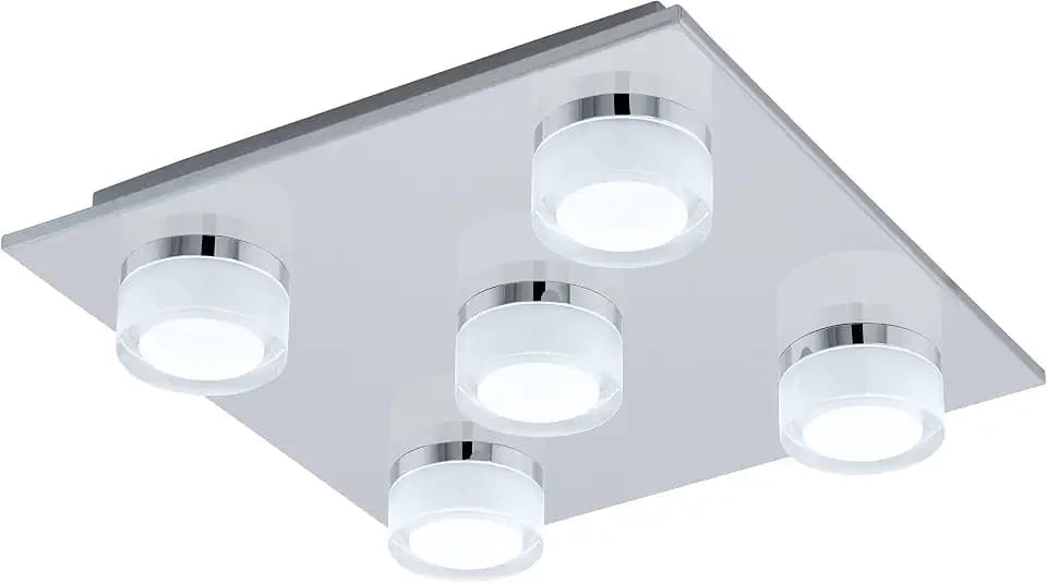 EGLO LED Deckenlampe Romendo 1,5 flammige Deckenleuchte Bad dimmbar