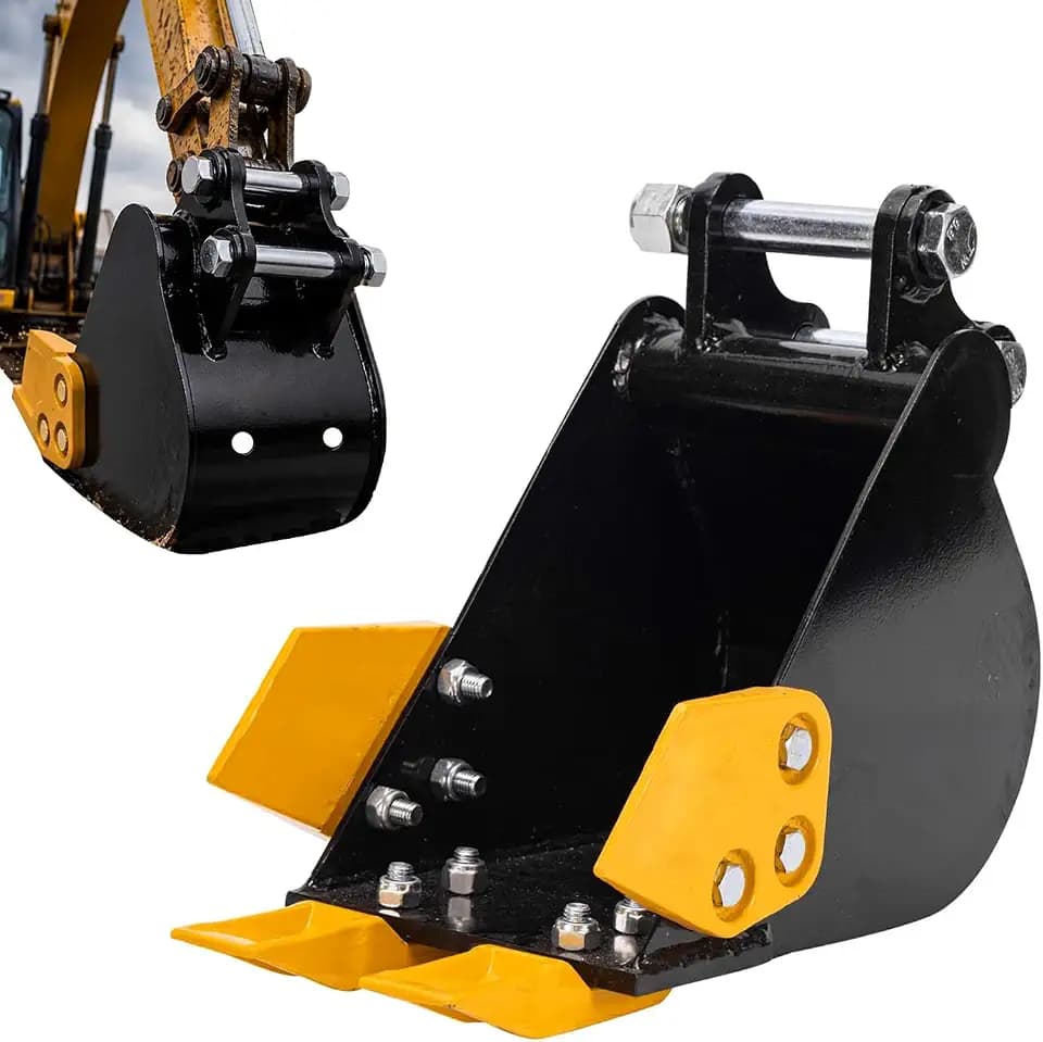 Heavy Duty Mini Excavator Narrow Trenching Bucket, 200 mm Trench Bucket for Diggers up to 2 Tons, Heavy Duty with Metal Teeth