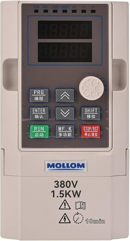 MOLLOM VFD 1,5kW 2HP 3,8A 380V, Single oder Three Phase Input zu Three Phase Output Frequenzregler, Wechselrichter Konverter Variable Frequency Driver für Drehzahls-Kontrolle des CNC-Motors