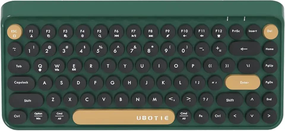 UBOTIE Portable Bluetooth Colorful Keyboards (New Dark Green)