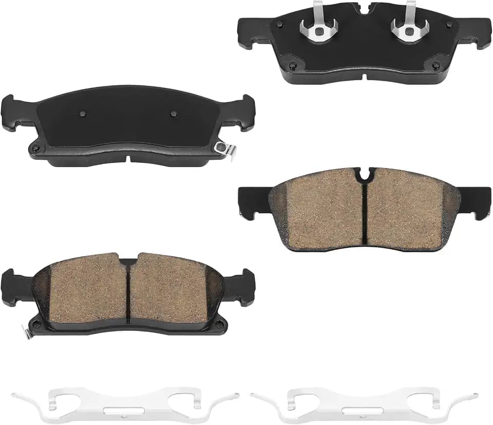 D1455 Front Ceramic Brake Pads Kit Fit For Dodge Durango 2011-2016, For Jeep Grand Cherokee 2011-2016, For Jeep Grand Cherokee 2021