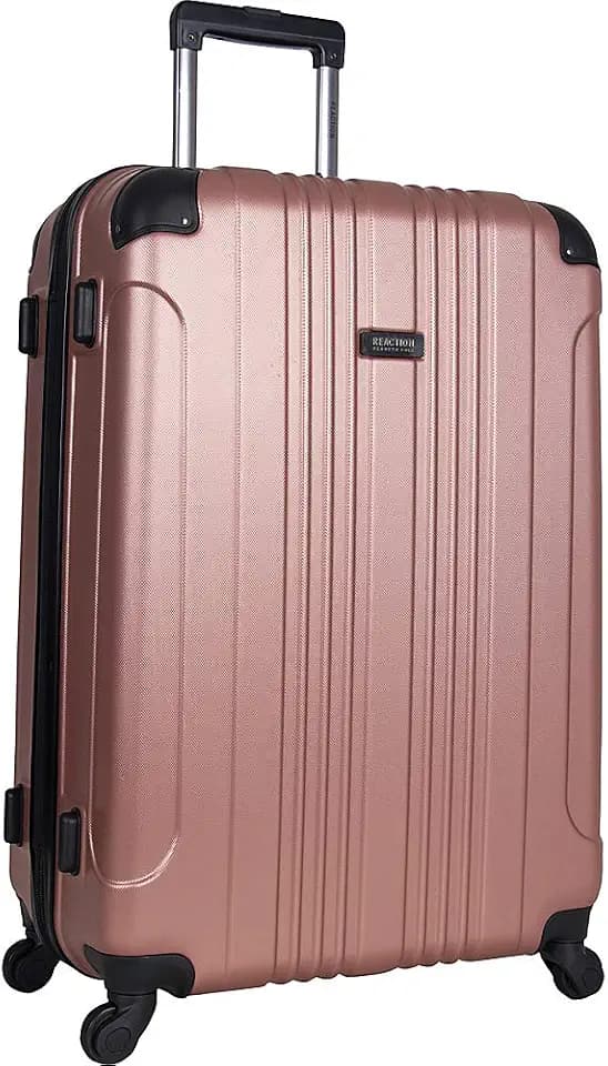 Kenneth Cole REACTION Out of Bounds Lightweight Hardshell 4-Wheel Spinner Luggage, Rose Gold, 28-Inch Checked