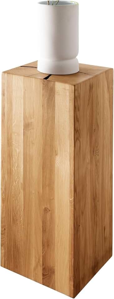 Woodroom Holzhocker Eiche massiv geölt (BxHxT 30x81x30 cm) Hocker, Stuhl
